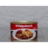 Wildgulasch Spezialität aus Hirsch- und Rehfleisch mit Rotwein verfeinert, Tafelfertig. In der Dose